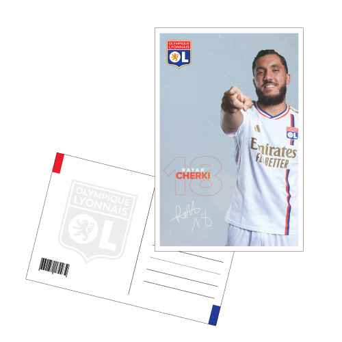 23-24 Cherki Postcard - Olympique Lyonnais