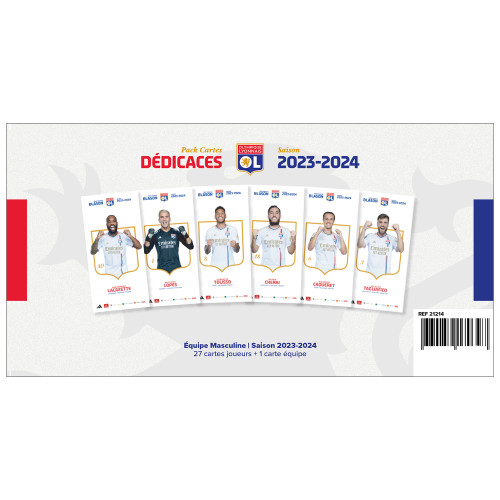 Pack cartes à dédicacer Effectif Masculin saison 23-24 - Olympique Lyonnais
