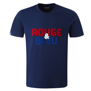 T-Shirt -Rouge & Bleu- Bleu Marine Homme