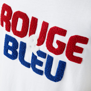 Unisex White -Rouge & Bleu- T-Shirt - Olympique Lyonnais