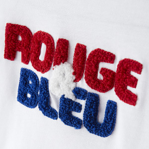 Junior's White -Rouge & Bleu- T-Shirt - Olympique Lyonnais