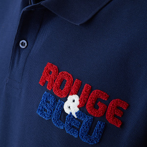 Polo -Rouge & Bleu- Bleu Marine Mixte - Olympique Lyonnais
