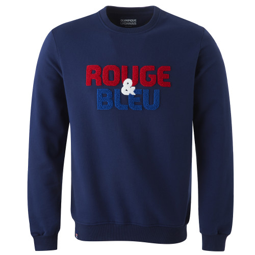 Unisex Navy Blue -Rouge & Bleu- Sweatshirt - Olympique Lyonnais
