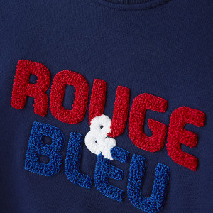 Sweatshirt -Rouge & Bleu- Bleu Marine Junior - Olympique Lyonnais