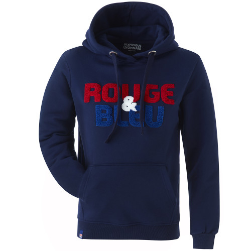 Women's Navy Blue -Rouge & Bleu- Hoodie - Olympique Lyonnais