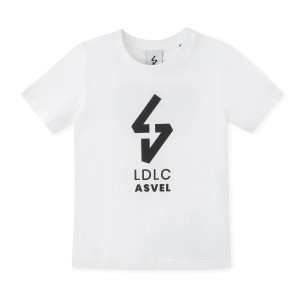 T-Shirt Big Logo LDLC ASVEL Blanc Junior
