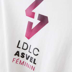 T-Shirt Big Logo LDLC ASVEL Féminin Blanc Junior - Olympique Lyonnais