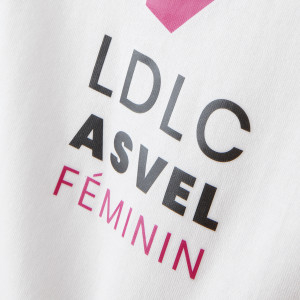 T-Shirt Big Logo LDLC ASVEL Féminin Blanc Junior - Olympique Lyonnais