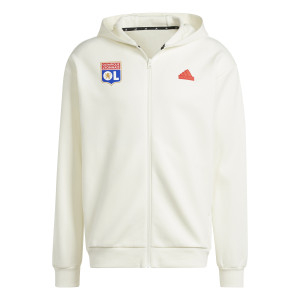 Men's Off White FI BOS Hooded Jacket - Olympique Lyonnais