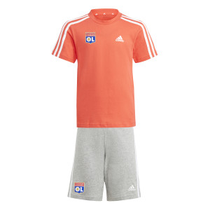 Ensemble T-Shirt - Short 3S Rouge et Gris Junior - Olympique Lyonnais