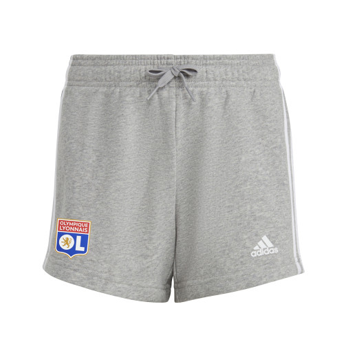 Girl's Grey 3S Shorts - Olympique Lyonnais