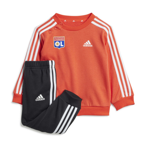 Babies Red and Black 3S Tracksuit Set - Olympique Lyonnais