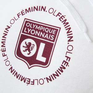 Sweat à capuche OL Féminin Blanc Mixte - Olympique Lyonnais