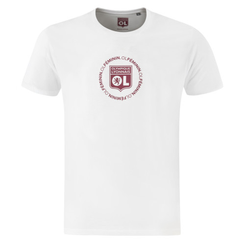 Unisex OL Féminin White T-Shirt - Olympique Lyonnais