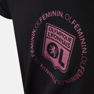 T-Shirt OL Féminin Noir Mixte - Olympique Lyonnais