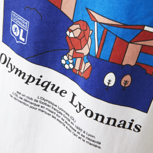 Unisex White -Colors of Lyon- T-Shirt - Olympique Lyonnais