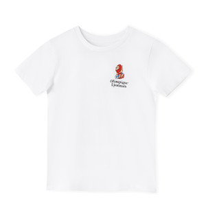 Junior's White -Colors of Lyon- T-Shirt - Olympique Lyonnais