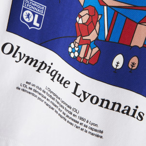 Junior's White -Colors of Lyon- T-Shirt - Olympique Lyonnais
