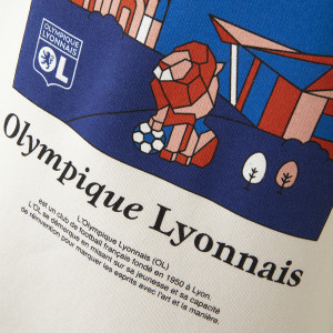 Sweat à capuche Beige -Colors of Lyon- Mixte - Olympique Lyonnais