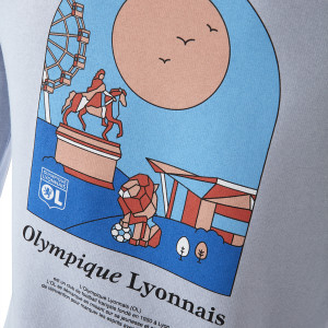 Sweatshirt Bleu Ciel -Colors of Lyon- Mixte- Olympique Lyonnais