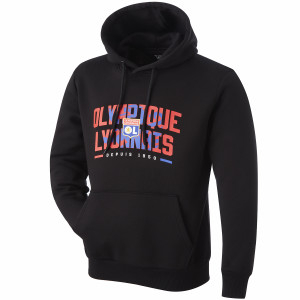 Sweat à capuche Unity Noir Mixte - Olympique Lyonnais