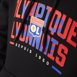 Sweat à capuche Unity Noir Mixte - Olympique Lyonnais