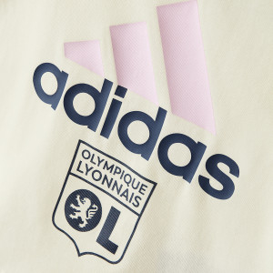 Ensemble T-Shirt - Short Blanc cassé et Rosé Bébé - Olympique Lyonnais