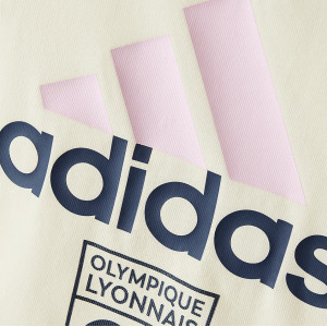 Ensemble T-Shirt - Short Blanc cassé et Rosé Bébé - Olympique Lyonnais
