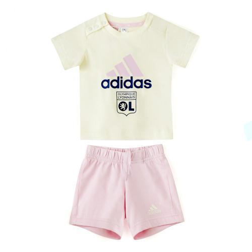 Babies Off White and Pink BL Set - Olympique Lyonnais