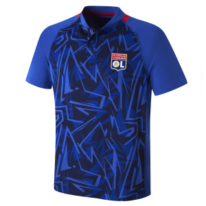 Men's Training Strike Navy Blue Polo - Olympique Lyonnais