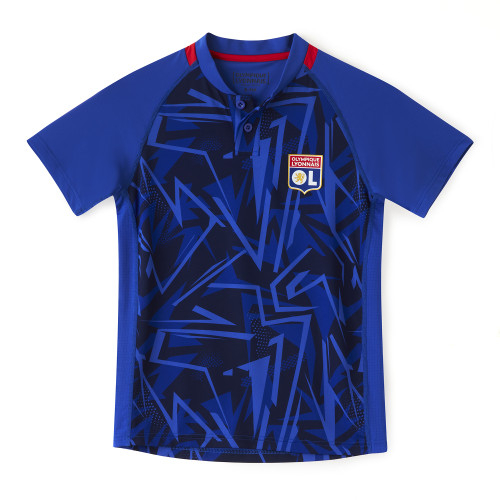 Junior's Training Strike Navy Blue Polo - Olympique Lyonnais