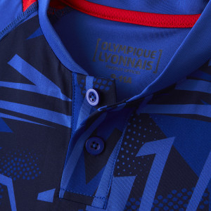 Junior's Training Strike Navy Blue Polo - Olympique Lyonnais