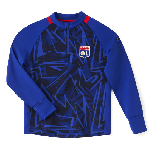 Junior's Training Strike Navy Blue Sweatshirt - Olympique Lyonnais