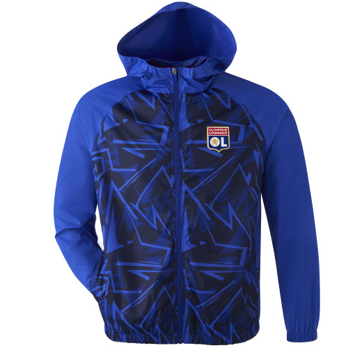 Men's Training Strike Navy Blue Wind Breaker - Olympique Lyonnais