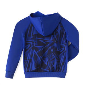 Junior's Training Strike Navy Blue Hooded Jacket - Olympique Lyonnais