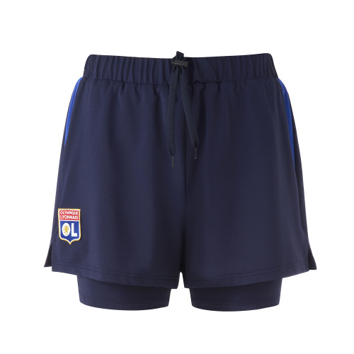 Women's Training Strike Navy Blue Shorts - Olympique Lyonnais