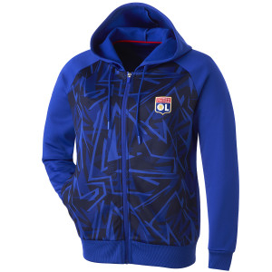 Veste à capuche Training Strike Bleu Marine Femme - Olympique Lyonnais