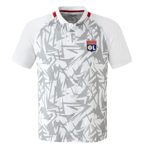 Men's Training Strike White Polo - Olympique Lyonnais