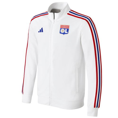 adidas Olympique Lyon 3S Tracktop Jacket Blanc | Fan-Shop | Réplique