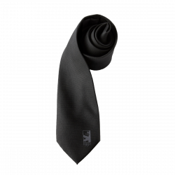 Cravate noire 100% soie 1950