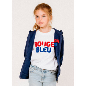Veste à capuche -Rouge & Bleu- Bleu Marine Junior - Olympique Lyonnais