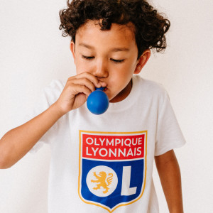 Junior's White Basic T-Shirt - Olympique Lyonnais