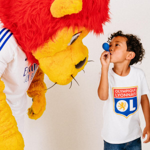 Junior's White Basic T-Shirt - Olympique Lyonnais