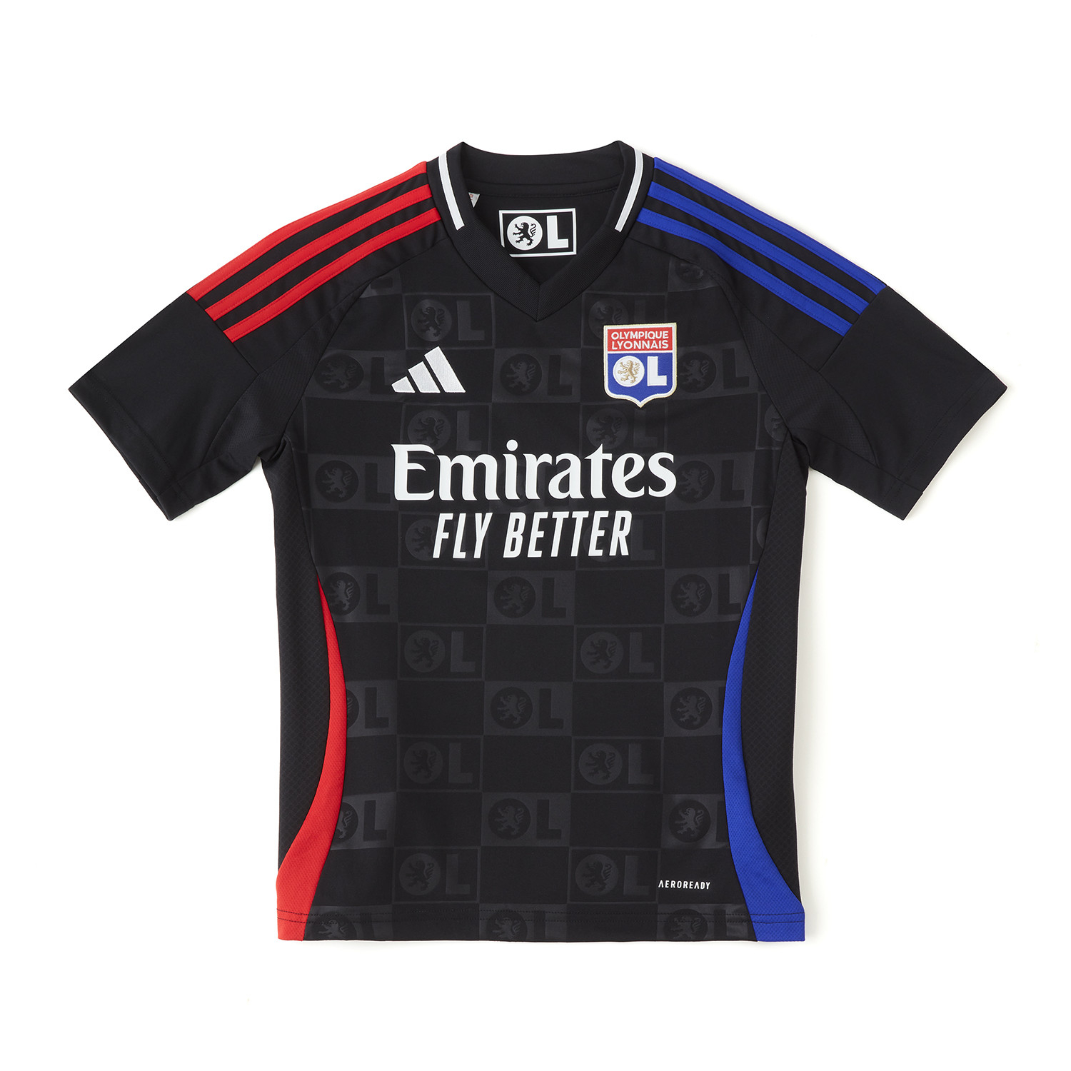 Flocage Officiel OL Olympique Lyonnais 2017/2018 – Aouar Extérieur – Monblason