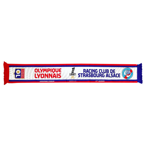 Écharpe Match Olympique Lyonnais / RC Strasbourg Alsace 24-25