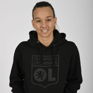 Sweat à capuche Basic Ton sur Ton Noir Junior - Olympique Lyonnais