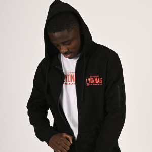 Veste à capuche Instinct Noire Junior - Olympique Lyonnais