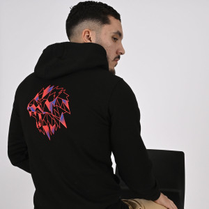 Veste à capuche Instinct Noire Junior - Olympique Lyonnais