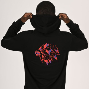 Veste à capuche Instinct Noire Junior - Olympique Lyonnais