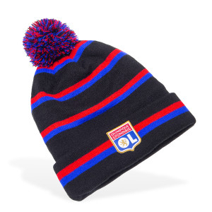Junior's Basic Black Beanie - Olympique Lyonnais